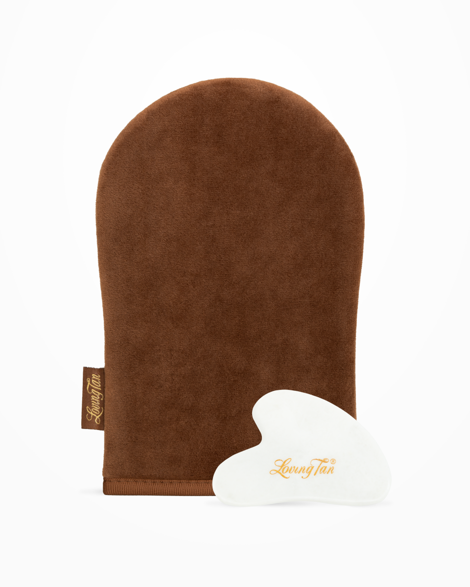 Purest Applicator Mitt & Gua Sha Loving Tan