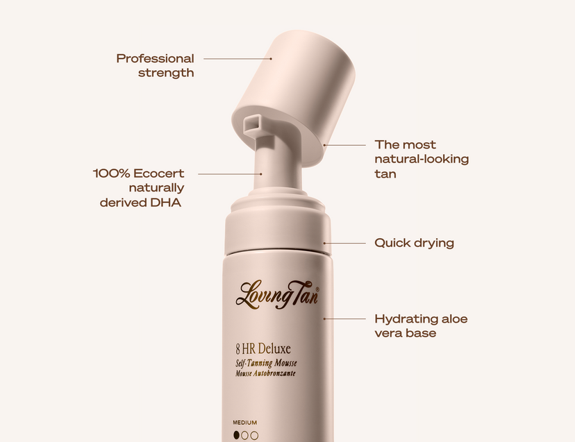 FAQ Banner of 8 HR Deluxe Self-Tanning Mousse Medium